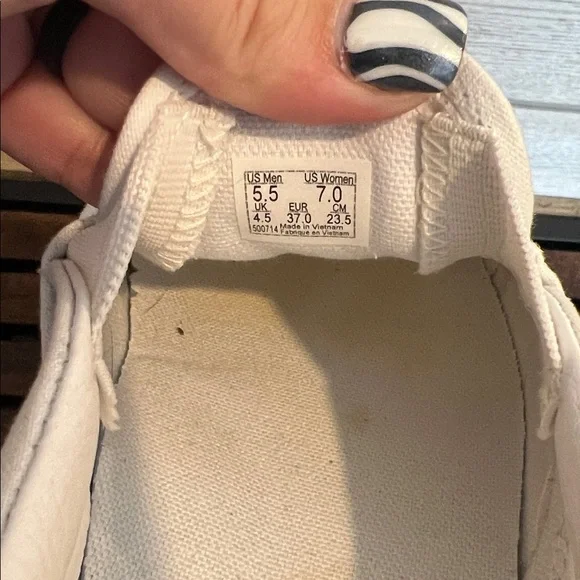 White Slip-on Vans - Picture 3 of 3